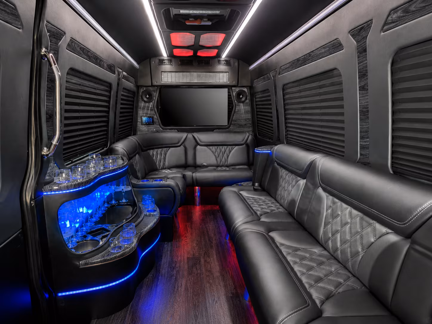 salt lake city 40 passenger party bus interior